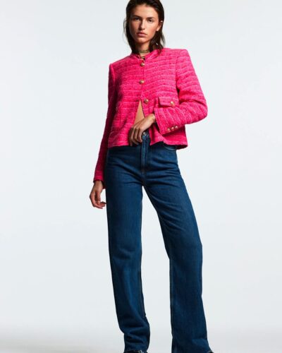 Textured Jacket With Lining